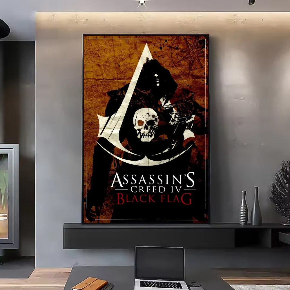 Plakat Assassin's Creed do pokoju gracza Biały