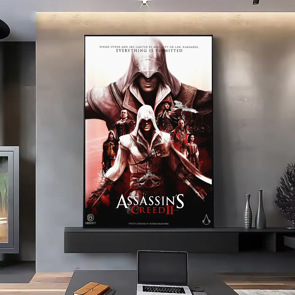 Plakat Assassin's Creed do pokoju gracza Czerwony