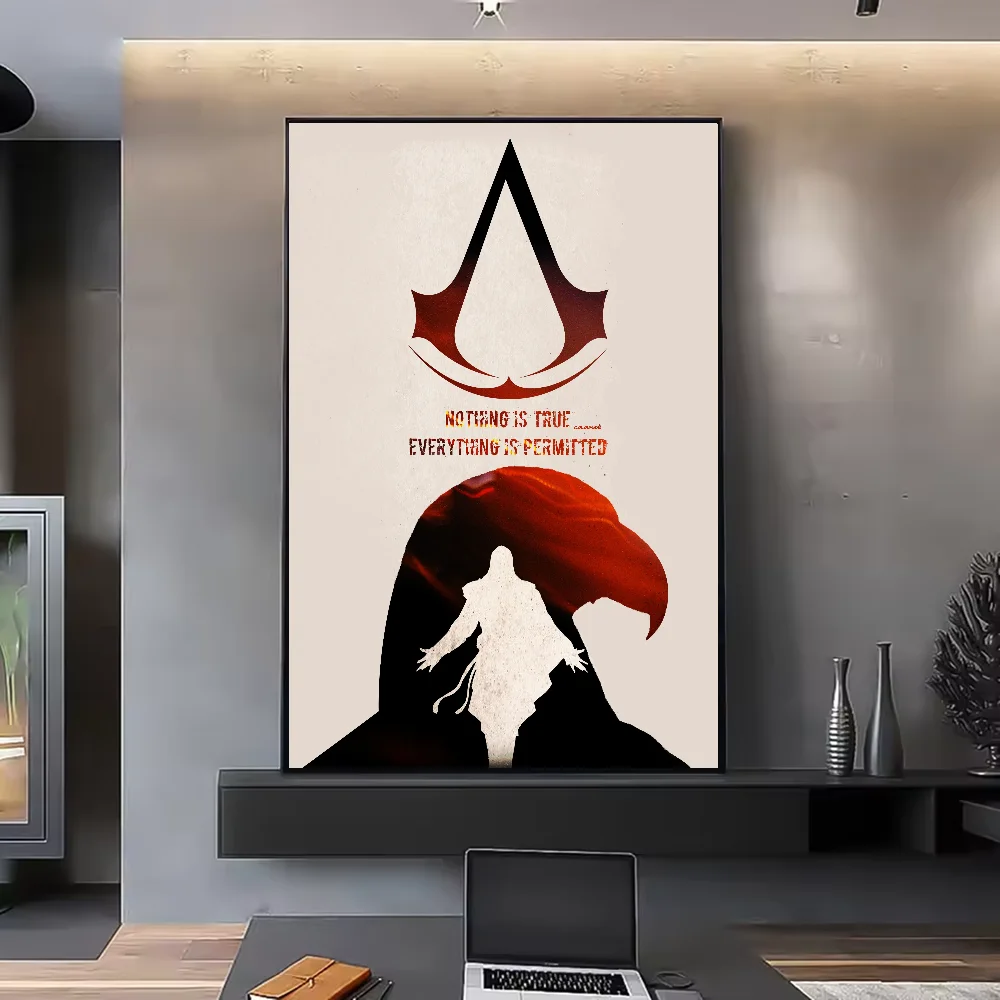 Plakat Assassin's Creed do pokoju gracza Szary