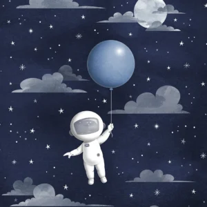 Plakat astronauta i gwiazdy do pokoju dziecięcego Fioletowy/фиолетовый
