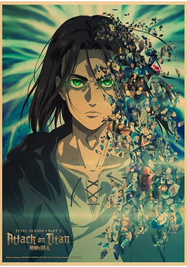 Plakat Atak Tytanów - anime Wzór 8