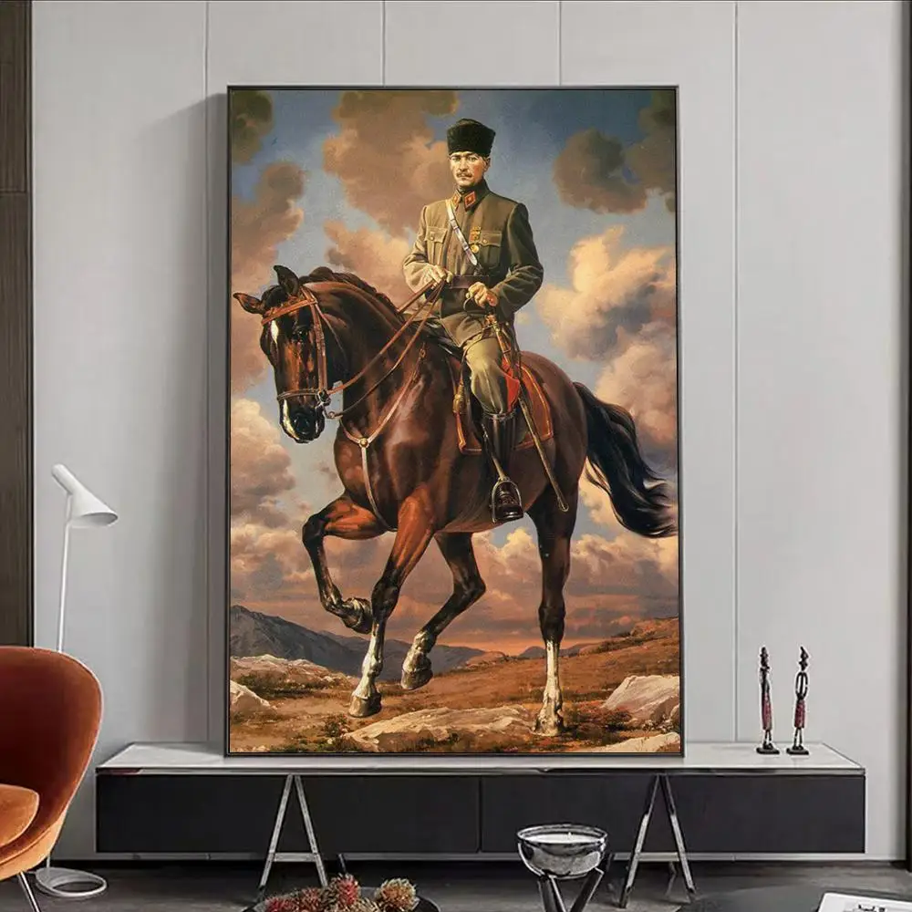 Plakat z Atatürkiem na płótnie Wzór 6