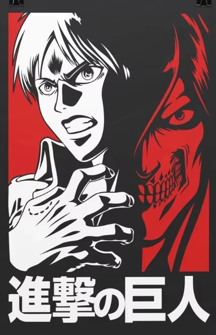 Plakat anime Attack on Titan Wzór 4