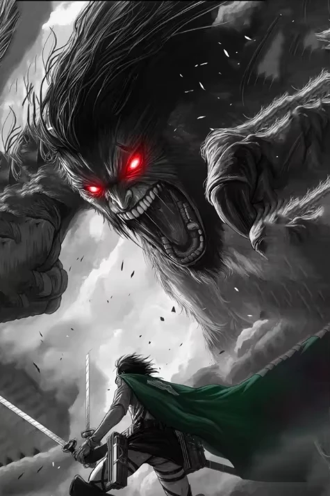 Plakat anime Attack on Titan Wzór 5