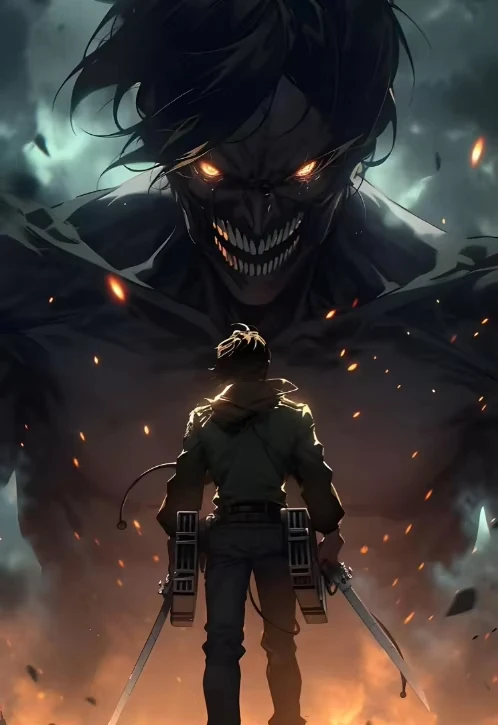 Plakat anime Attack on Titan Wzór 6