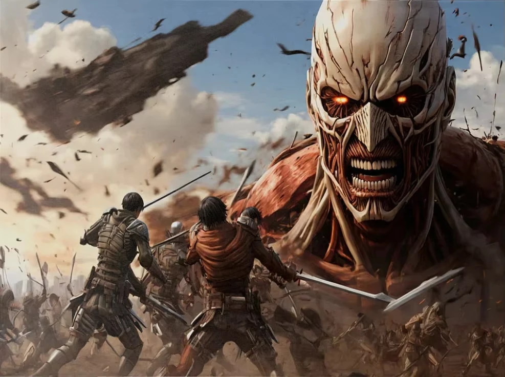 Plakat anime Attack on Titan Wzór 7