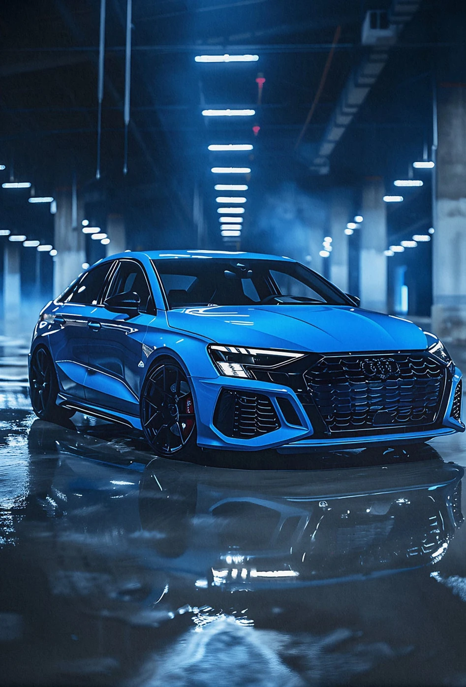 Audi supercar - plakat motoryzacyjny na płótnie Wzór 2