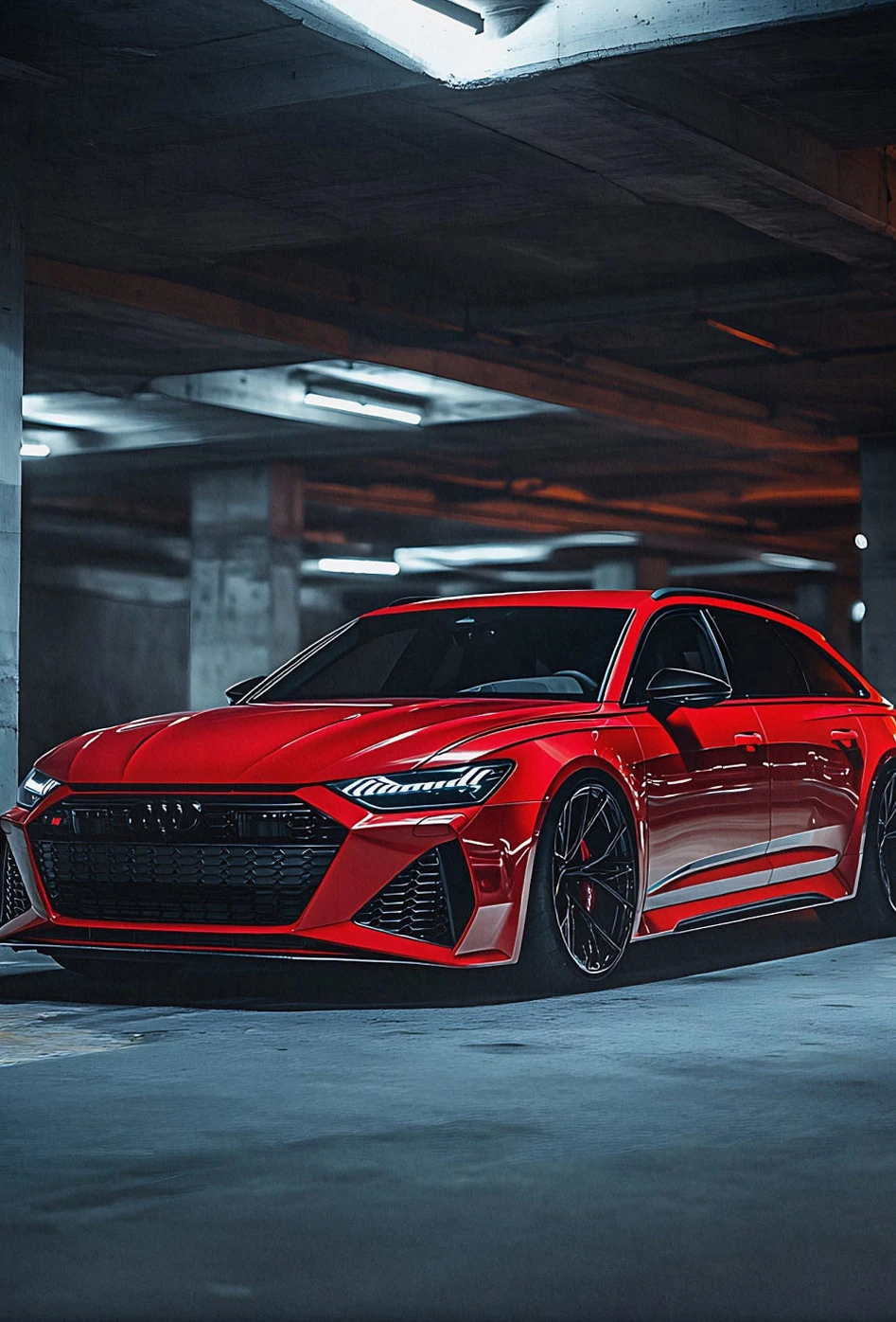 Audi supercar - plakat motoryzacyjny na płótnie Wzór 5