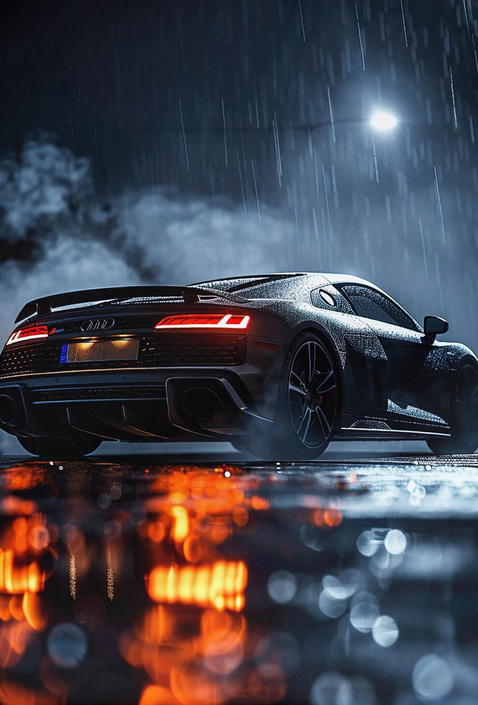 Audi supercar - plakat motoryzacyjny na płótnie Wzór 7