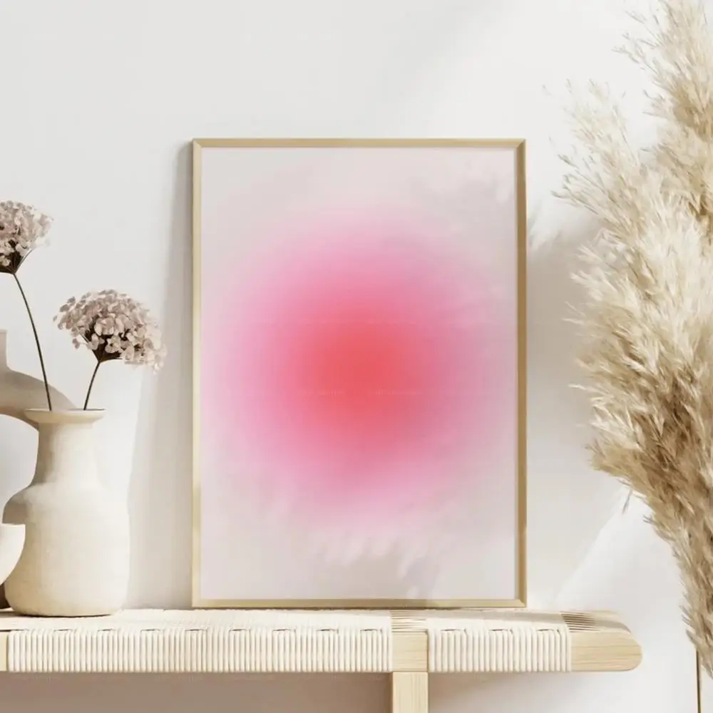 Plakat aura gradient psychodeliczny Biały