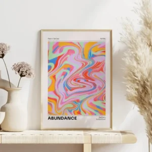 Plakat aura gradient psychodeliczny Czerwony