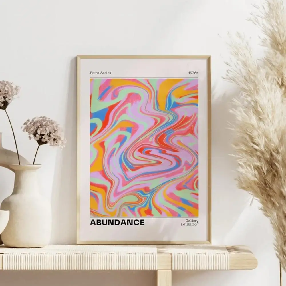Plakat aura gradient psychodeliczny Czerwony