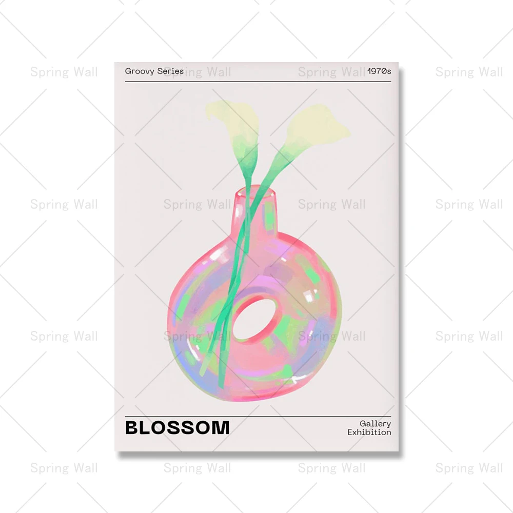 Plakat aura gradient różowy abstrakcyjny Czerwony