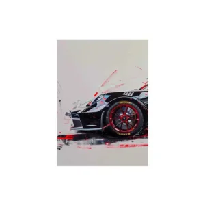 Plakat sportowe auto GT3 RS graffiti Biały