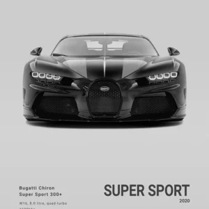Plakat z luksusowym autem sportowym Bugatti EB110 Wzór 1