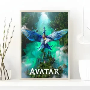 Plakat Avatar Istota Wody - grafika filmowa Szary