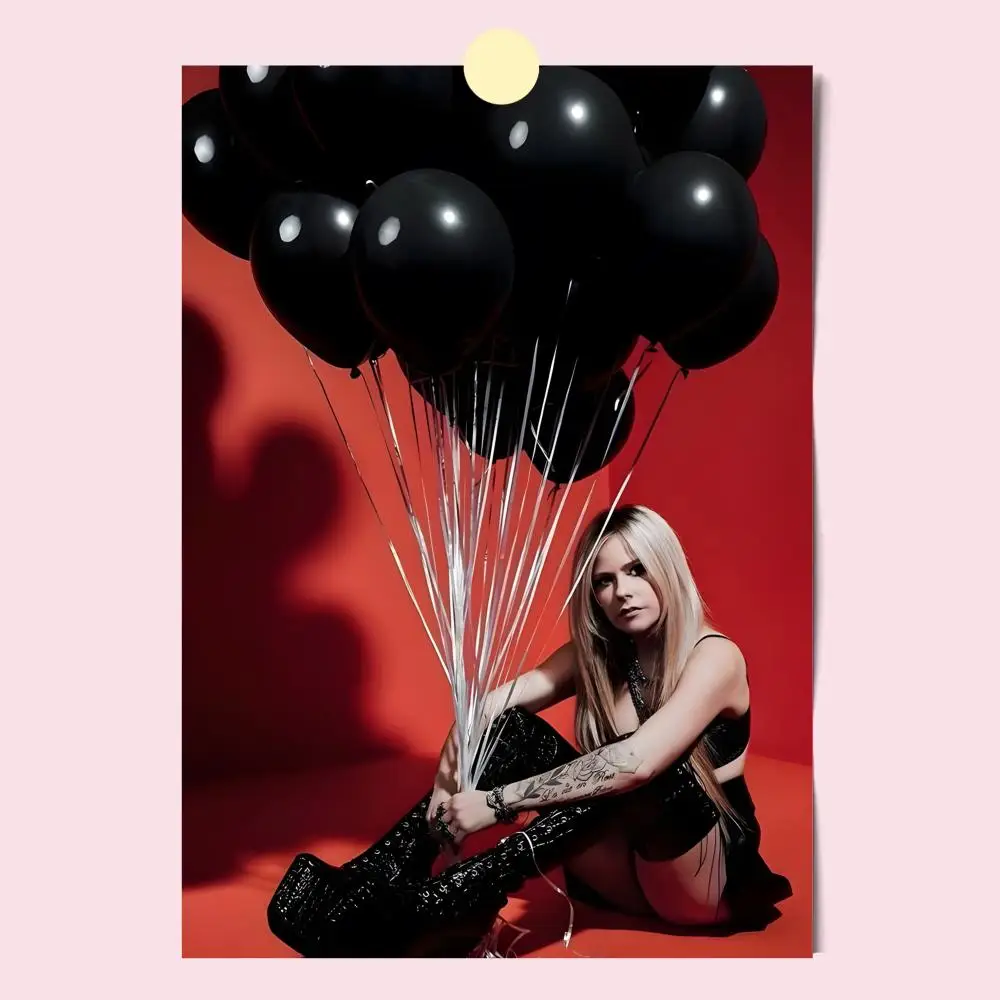 Plakat Avril Lavigne – portret gwiazdy muzyki Black16