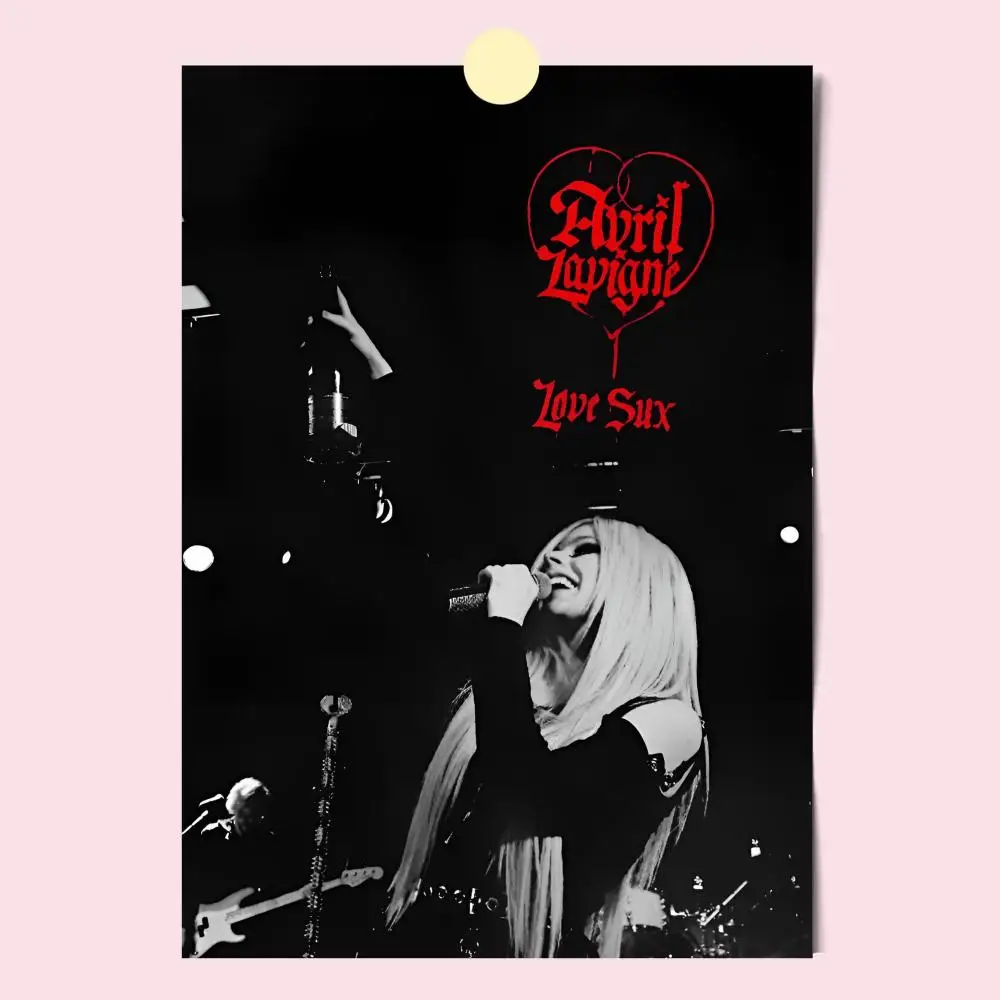 Plakat Avril Lavigne - portret gwiazdy muzyki Black10