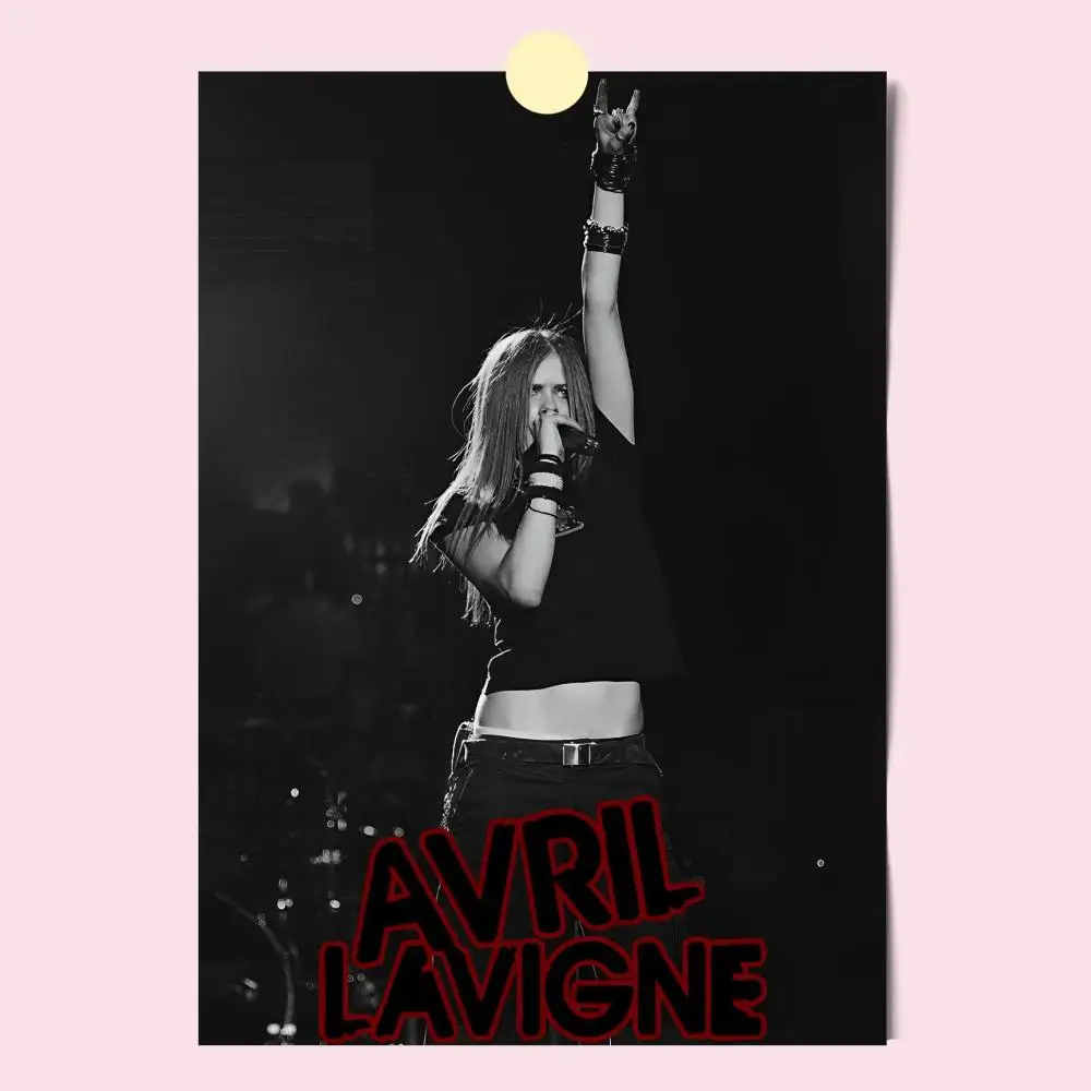 Plakat Avril Lavigne - portret gwiazdy muzyki Black11