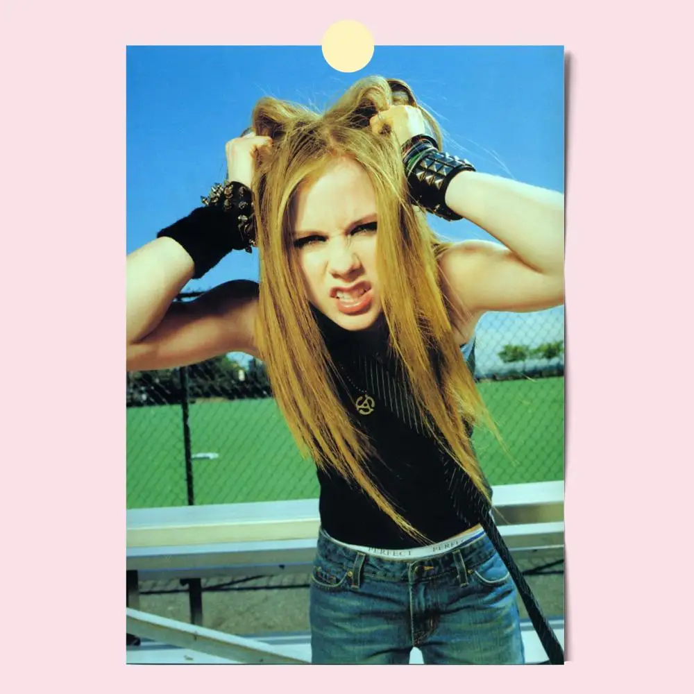 Plakat Avril Lavigne - portret gwiazdy muzyki Black13