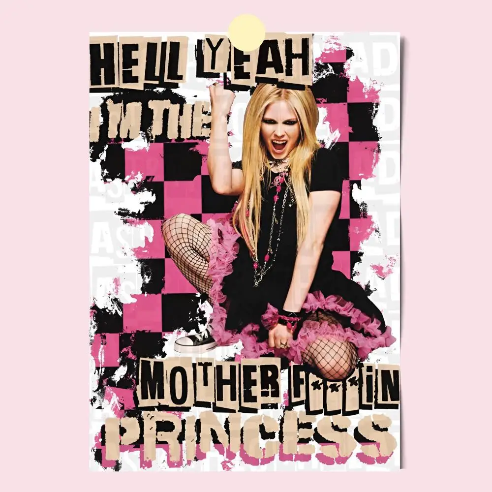 Plakat Avril Lavigne - portret gwiazdy muzyki Black7