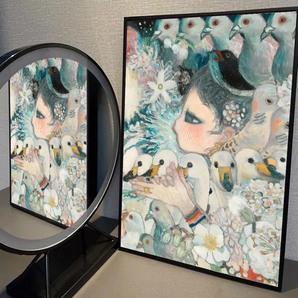 Aya Takano - artystyczny plakat Wzór 7