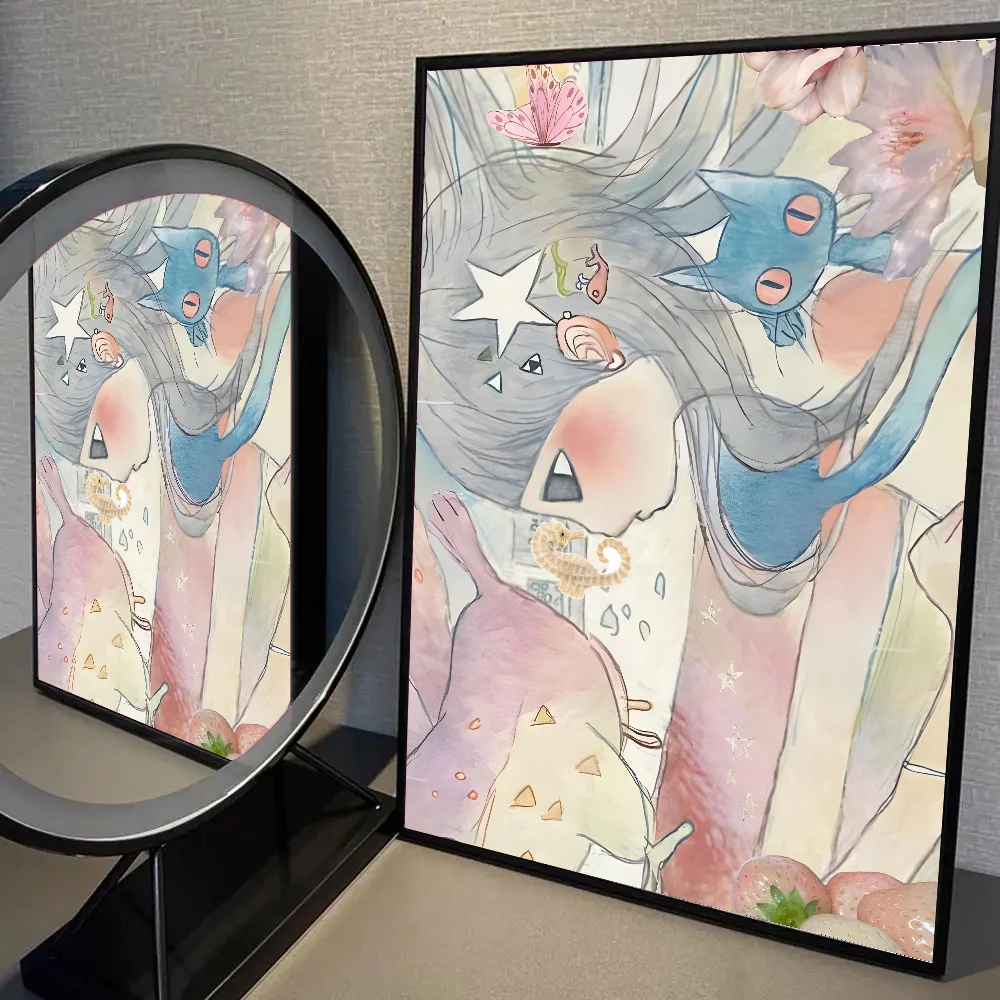 Aya Takano - artystyczny plakat Wzór 8