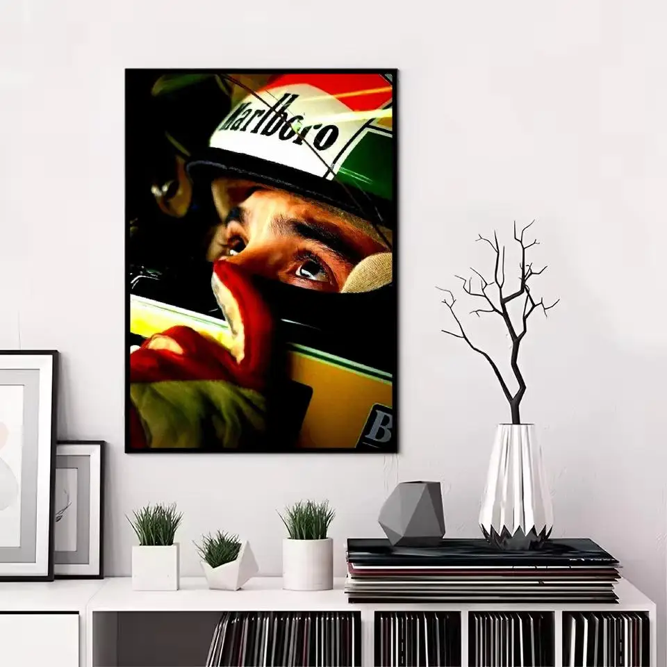 Plakat Ayrton Senna legenda F1 Czarny1