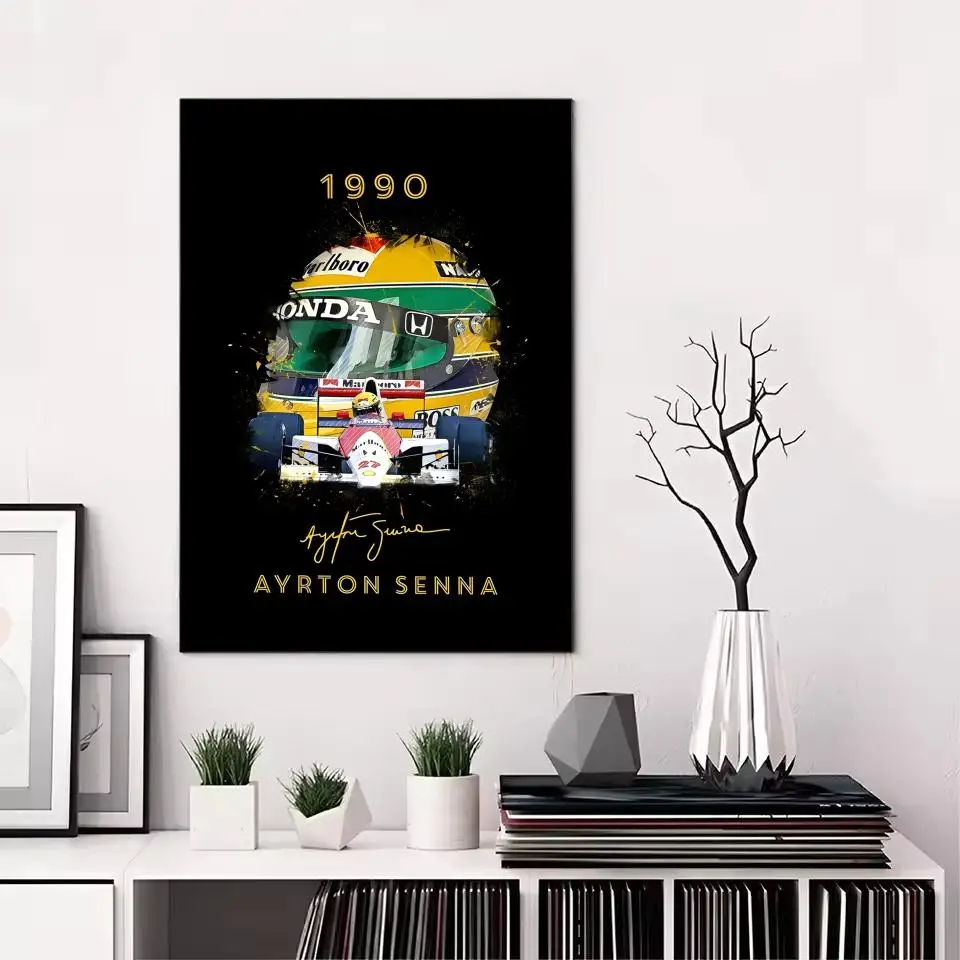 Ayrton Senna F1 - plakat sportowy Czarny2