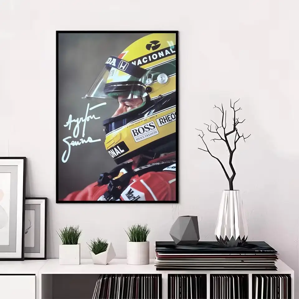 Ayrton Senna F1 - plakat sportowy Czarny3