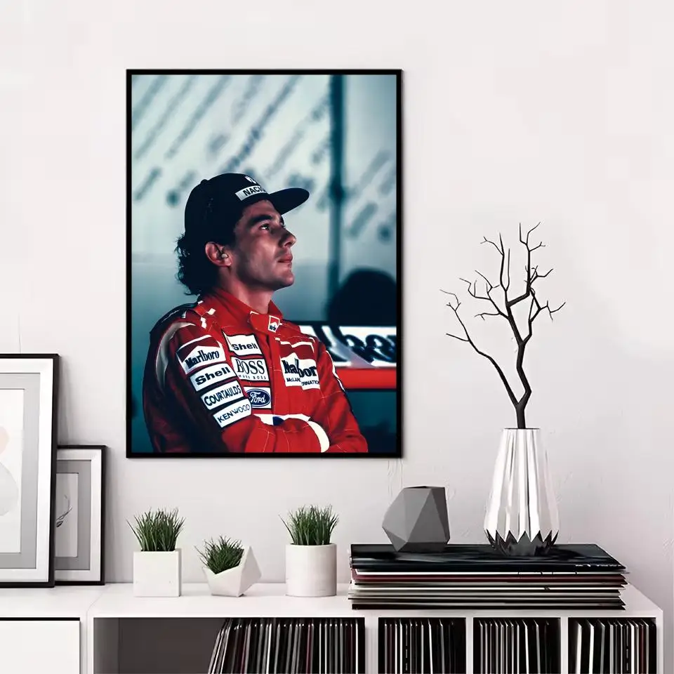 Ayrton Senna F1 - plakat sportowy Czarny4