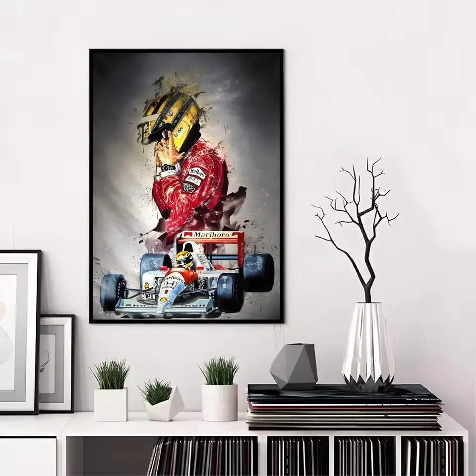 Ayrton Senna F1 - plakat sportowy Czarny5