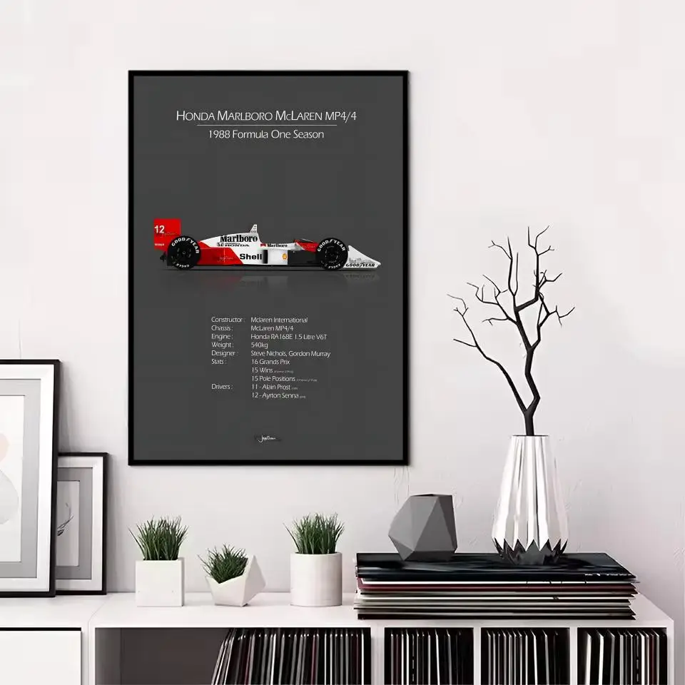 Ayrton Senna F1 - plakat sportowy Czarny6