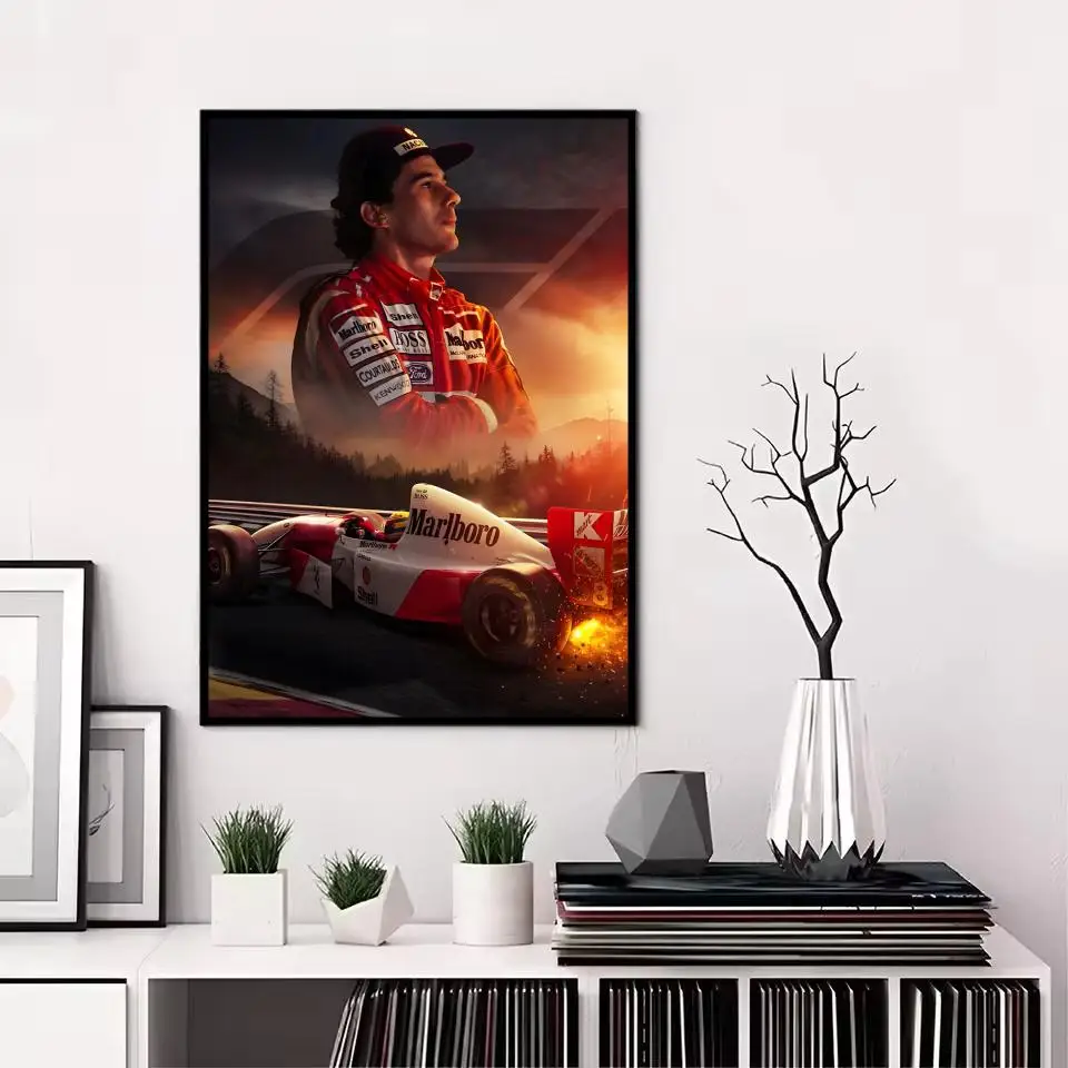 Ayrton Senna F1 - plakat sportowy Czarny7