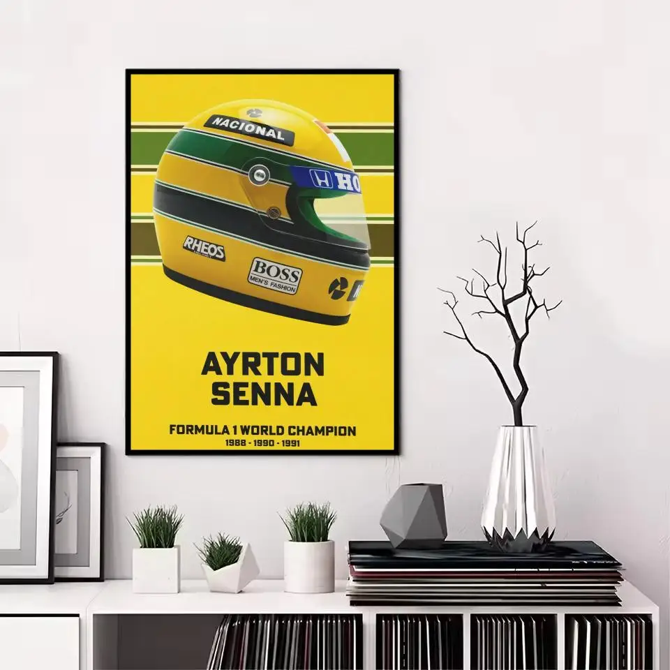 Ayrton Senna F1 - plakat sportowy Czarny9