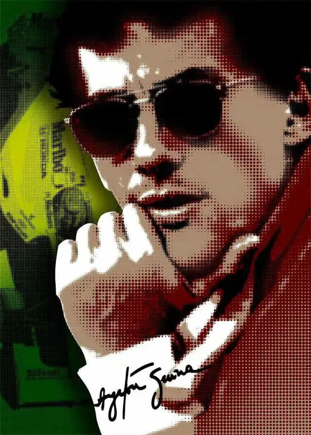 Plakat Ayrton Senna - kask legendy F1 Wzór 8