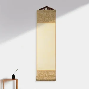 Plakat azjatycki zwój ryżowy w stylu boho Wzór 1