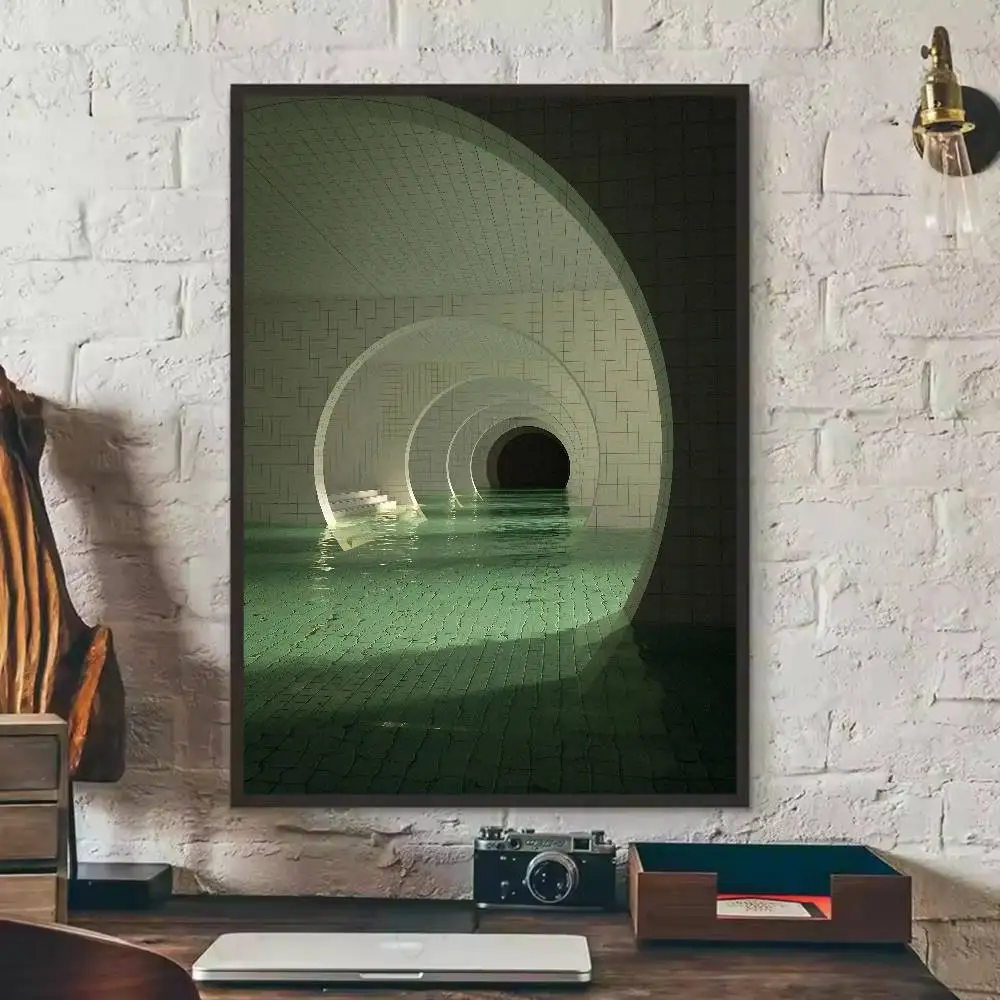 Plakat Backrooms - klimat liminal space Wzór 3
