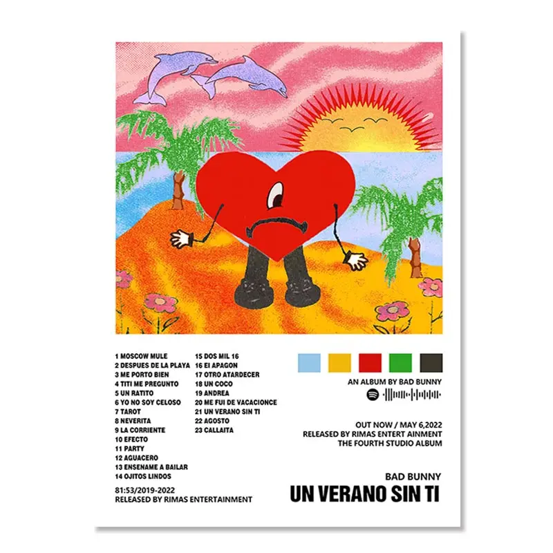 Plakat Bad Bunny Un Verano Sin Ti Czarny