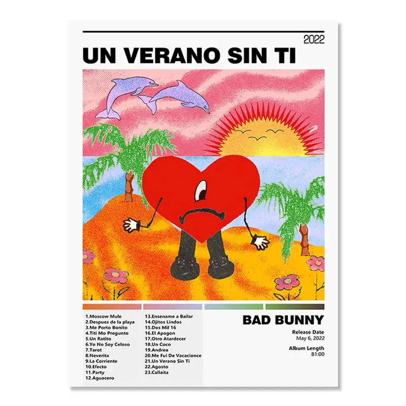 Plakat Bad Bunny Un Verano Sin Ti Fioletowy
