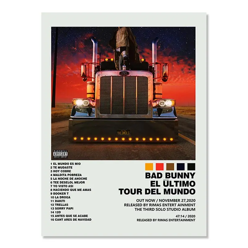 Plakat Bad Bunny Un Verano Sin Ti Granatowy