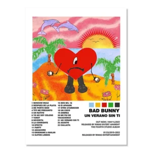 Plakat Bad Bunny Un Verano Sin Ti Jasnoszary