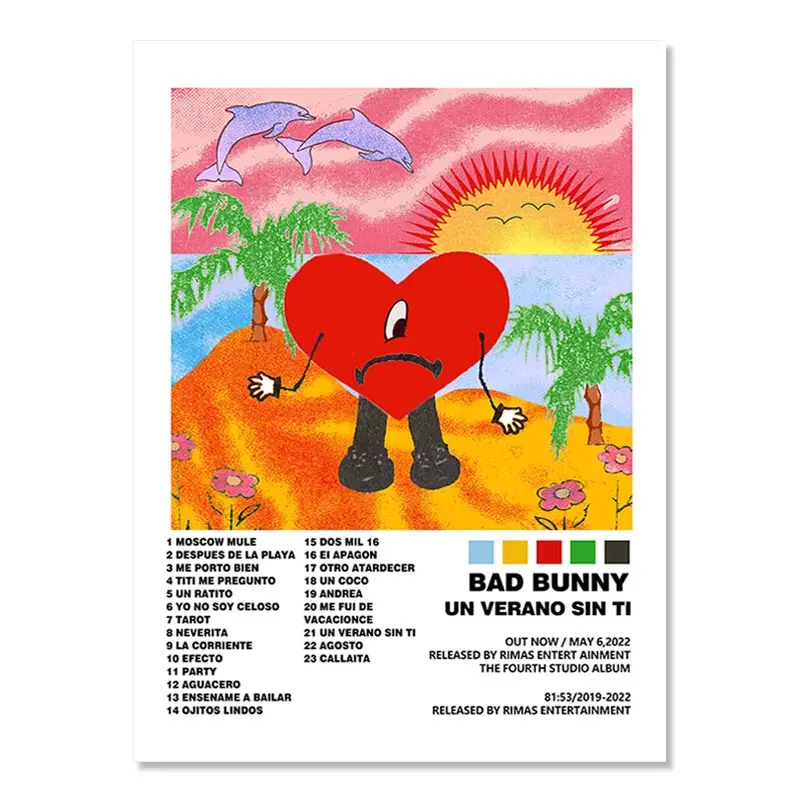 Plakat Bad Bunny Un Verano Sin Ti Jasnoszary