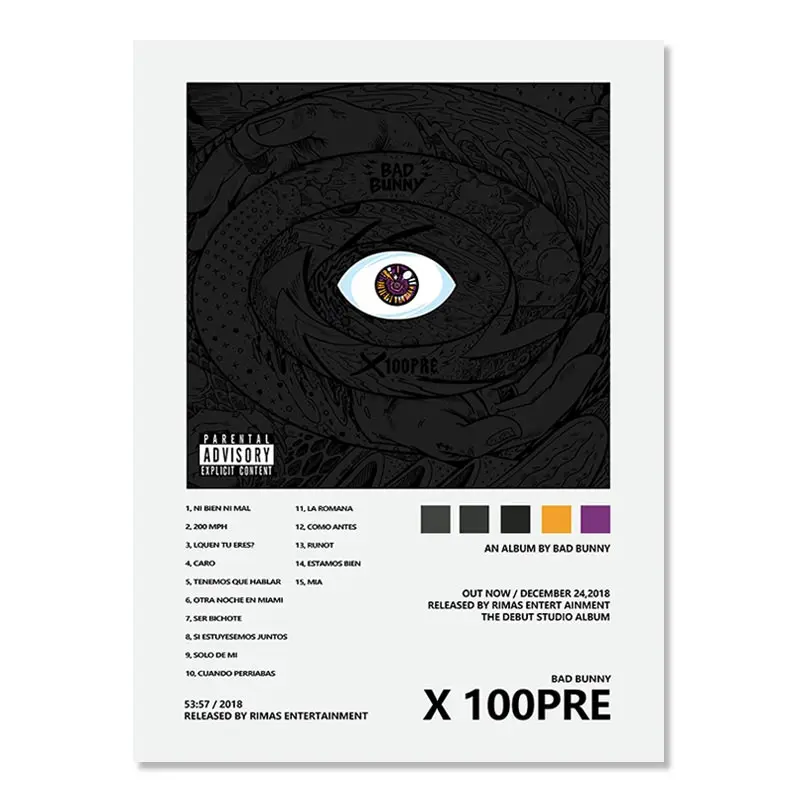 Plakat Bad Bunny Un Verano Sin Ti Jasnożółty