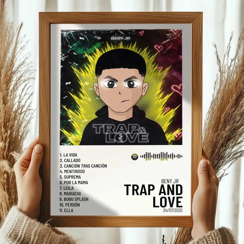 Plakat z raperem Bad Bunny Czarny7