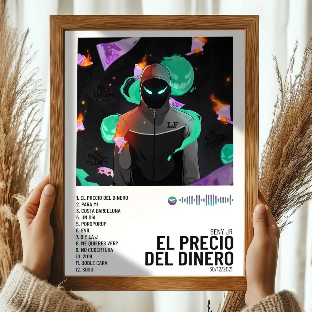 Plakat z raperem Bad Bunny Czarny8