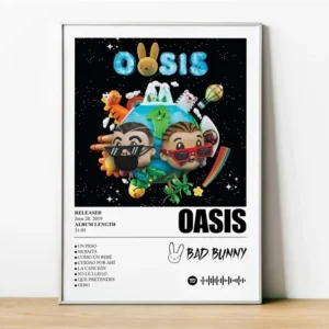 Plakat Bad Bunny okładka albumu Wzór 1