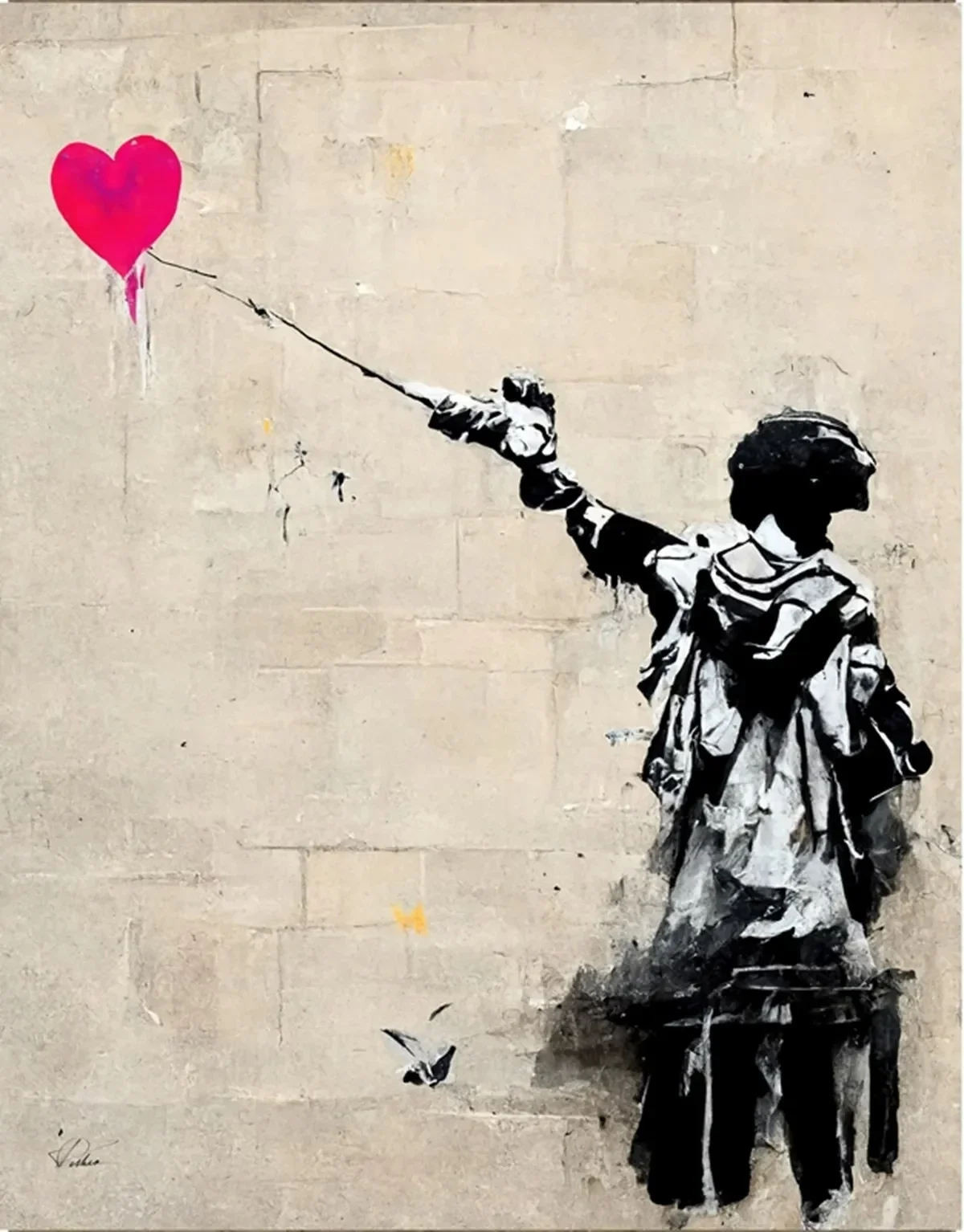 Plakat Banksy - dziewczynka z balonem Jasny