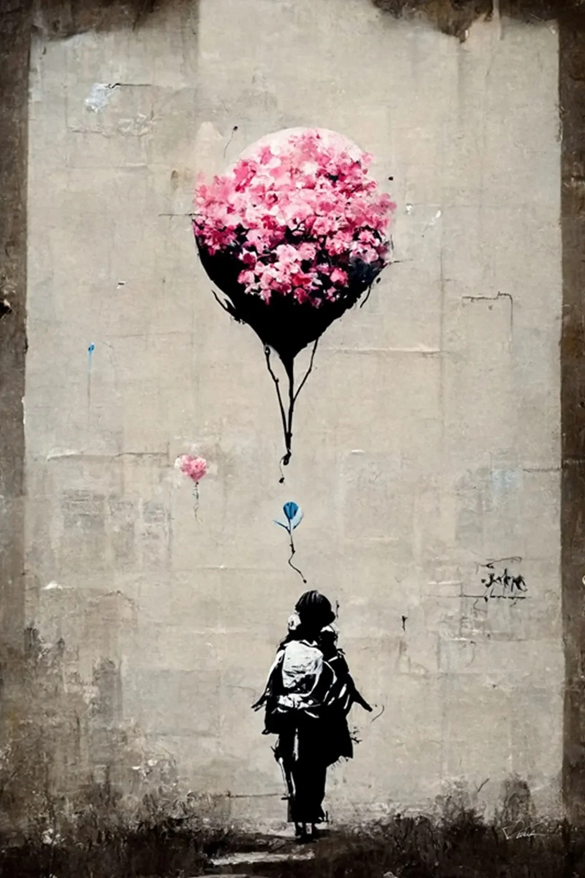 Plakat Banksy - dziewczynka z balonem Wielo