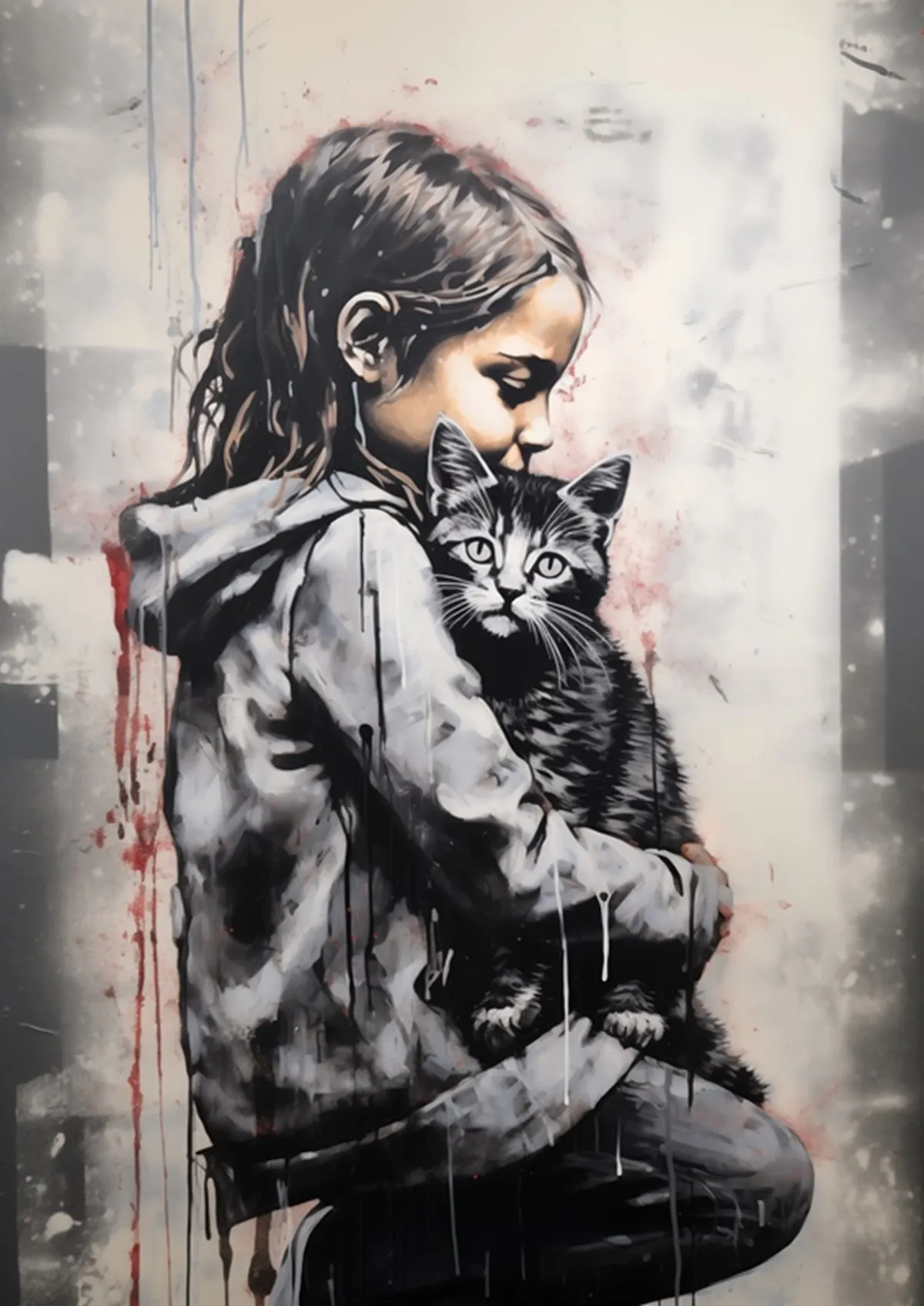 Plakat Banksy – Dziewczynka z balonikiem Jasny